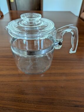 Vtg Pyrex 7756 Glass 6 Cup Coffee Flameware Percolator Pot & Lid Only